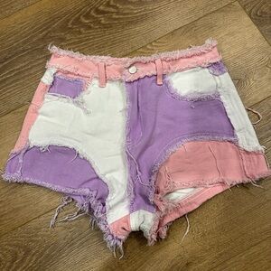 Colorful Patchwork Women Shorts